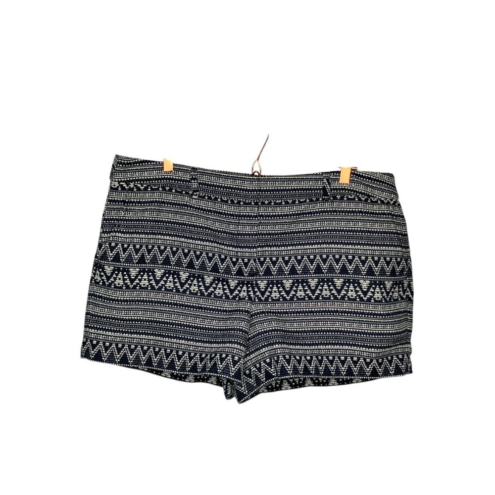 Ann Taylor LOFT Outlet Size 16 Blue White Woven Cotton Blend Boho Casual Shorts